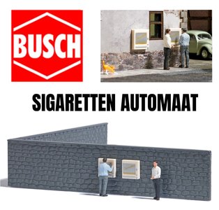 BUSCH | SIGARETTENAUTOMATEN MET FIGUREN ACTION SET | 1:87