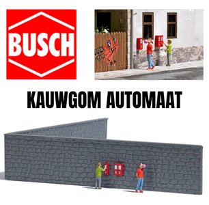 BUSCH | KAUWGOMAUTOMATEN MET FIGUREN ACTION SET | 1:87