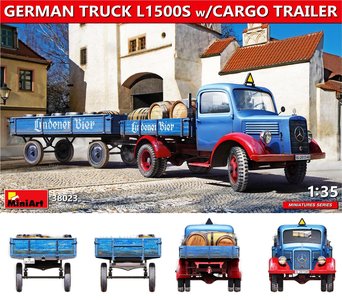 MINIART | L1500S MERCEDES GERMAN CARGO TRUCK W/TRAILER  | 1:35