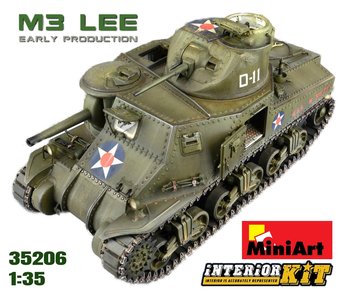 MINIART | M3 LEE EARLY PRODUCTION INTERIOR KIT + U.S. DECALS | 1:35