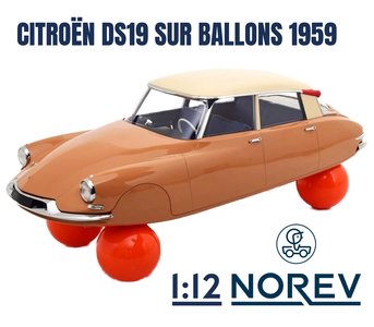 NOREV | CITROEN DS 19 'SUR BALLONS' ACAILLE BLONDE 1959 | 1:12