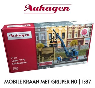 AUHAGEN | MOBILE CRANE T172 WITH COAL GRAB (CONSTRUCTION KIT) | 1:87