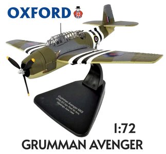 OXFORD DIECAST | GRUMMAN AVENGER J2490 '855 SQD HAWKINGE FAA JUNE 1944' | 1:72