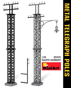 MINIART | METAL TELEGRAPH POLES (DIORAMA & ACCESSOIRES SERIES) | 1:35