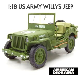 AMERICAN DIORAMA | WILLYS JEEP MB US ARMY  | 1:18