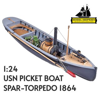 MODEL SHIPWAYS | USN PICKET SPAR-TORPEDO STEAM BOAT (HOUTEN BOUWDOOS)  | 1:24