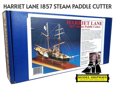 MODEL SHIPWAYS | HARRIET LANE STEAM PADDLE CUTTER (WOODEN CONSTRUCTION KIT)  | 1:32