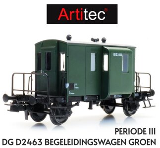 ARTITEC | DG D2463 NS BEGELEIDINGSWAGEN GROEN PERIODE III | 1:87