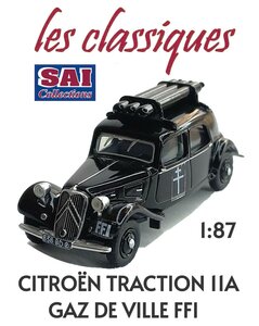 SAI | CITROEN TRACTION 11A FFI 'GAZ DE VILLE' WWII (LES CLASSIQUES) | 1:87