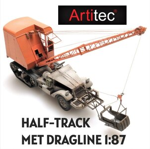 ARTITEC | HALF-TRACK MET DRAGLINE (READY-MADE) | 1:87