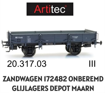 ARTITEC | ZANDWAGEN 172482 ONBEREMD GLIJLAGERS DEPOT MAARN III | 1:87