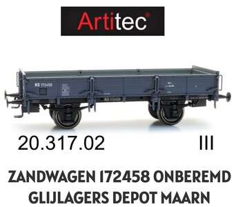 ARTITEC | ZANDWAGEN 172458 ONBEREMD GLIJLAGERS DEPOT MAARN III | 1:87