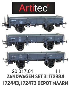 ARTITEC | ZANDWAGEN SET 3: 172384, 172443, 172473 DEPOT MAARN III | 1:87