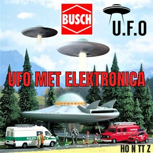 BUSCH | UFO MET ELEKTRONISCHE LED LICHTEFFECTEN | 1:87