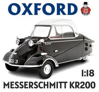 OXFORD | MESSERSCHMITT KR200 KABINENROLLER BUBBLE TOP (ZWART) | 1:18