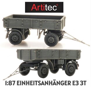 ARTITEC | EINHEITSANHANGER E3 3T GRAU (READY-MADE) | 1:87