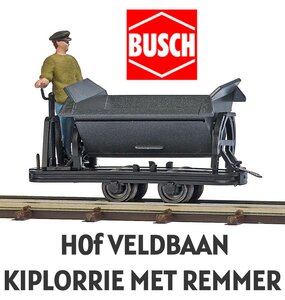 BUSCH | KIPLORRIE MET REMMERFIGUUR BUSCH FELDBAHN | 1:87