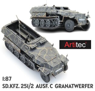 ARTITEC | SD.KFZ. 251/2 AUSF. C GRANATWERFER CAMO (READY-MADE) | 1:87