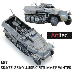 ARTITEC | SD.KFZ. 251/9 AUSF. C 'STUMMEL' WINTER (READY-MADE) | 1:87