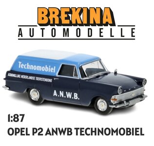 BREKINA | OPEL REKORD P2 VAN ANWB TECHNOMOBIEL | 1:87