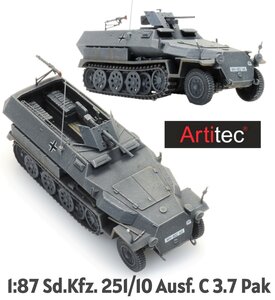 ARTITEC | SD.KFZ. 251/10 AUSF. C 3.7 PAK GRAU (READY-MADE) | 1:87