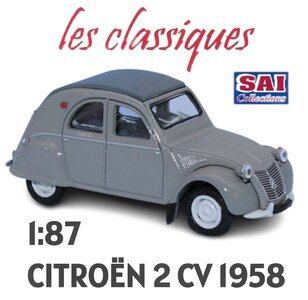 SAI | CITROËN 2 CV AZLP GESLOTEN DAK 1958 (LES CLASSIQUES) | 1:87