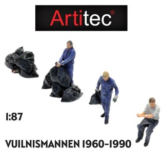 ARTITEC | VUILNISMANNEN 1960-1990 MET VUILZAKKEN (READY-MADE) | 1:87