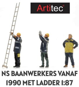 ARTITEC | NS BAANWERKERS VANAF 1990 MET LADDER (READY-MADE) | 1:87