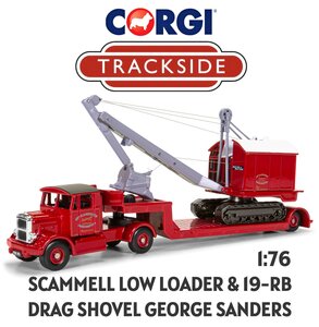 CORGI | SCAMMELL LOW LOADER & RB19 DRAG SHOVEL 'GEORGE SANDERS' | 1:76