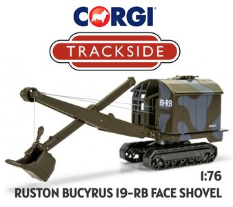 CORGI TRACKSITE | RUSTON BUCYRUS 19-RB FACE SHOVEL  BRITISH ARMY WWII | 1:76