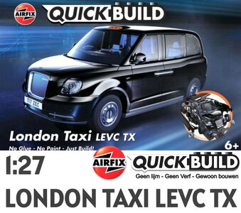 AIRFIX QUICK BUILD | LONDON TAXI LEVC TX (BOUWSTENEN) | 1:27