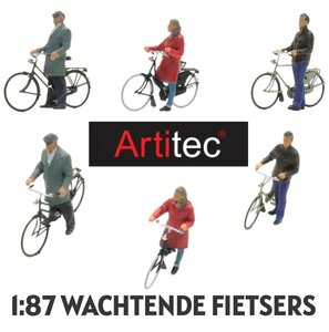 ARTITEC | WACHTENDE FIETSERS 3 FIGUREN (READY-MADE) | 1:87