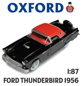 OXFORD | FORD THUNDERBIRD 1956 (RAVEN BLACK/FIESTA RED)  | 1:87