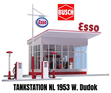 BUSCH | NL TANKSTATION ESSO 1953 ONTWORPEN DOOR ARCHITECT W.M. DUDOK | 1:87