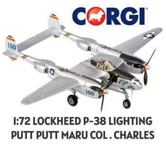 CORGI | LOCKHEED P-38 LIGHTING PUTT PUTT MARU 1945 COL. CHARLES | 1:72