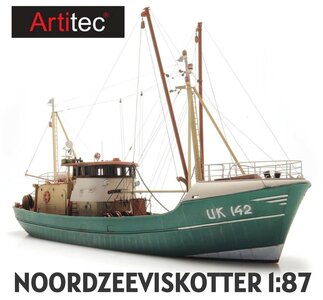 ARTITEC | NOORDZEEVISKOTTER WATERLIJN (BOUW-KIT) | 1:87