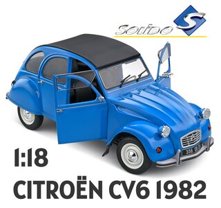 SOLIDO | CITROEN 2 CV6 BLAUW 1982  | 1:18