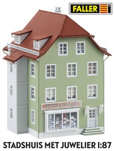 FALLER | STADSHUIS MET JUWELIER | 1:87