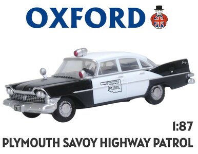 OXFORD | PLYMOUTH SAVOY SEDAN OKLAHOMA HIGHWAY PATROL 1959 | 1:87