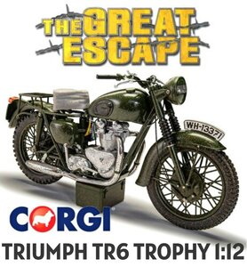 CORGI | THE GREAT ESCAPE - TRIUMPH TR6 TROPY (WEATHERED) STEVE McQUEEN | 1:12