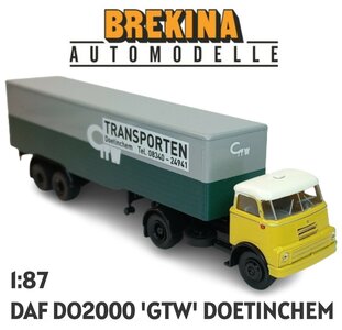 BREKINA | DAF DO2000 'GTW' TRANSPORTEN DOETINCHEM NL 1957 | 1:87