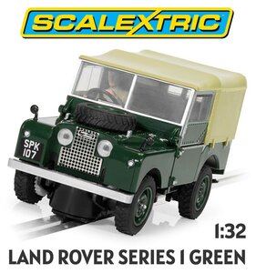 SCALEXTRIC | LAND ROVER SERIES 1 GREEN  (SLOTCAR) | 1:32