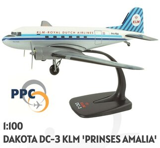 PPC HOLLAND | DAKOTA DC-3 KLM PRINCES AMALIA PH-PBA (SNAP-FIT) | 1:100