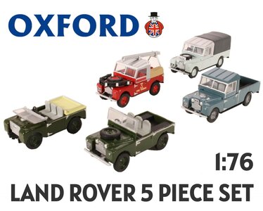 OXFORD | LAND ROVER 5 PIECE SET 17E | 1:76