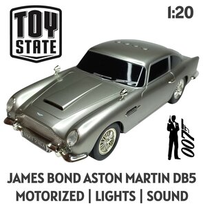 TOY STATE | JAMES BOND 007 ASTON MARTIN DB5 'GEMOTORISEERD MET LICHT EN GELUID EN BEWEGENDE GADGETS | 1:20