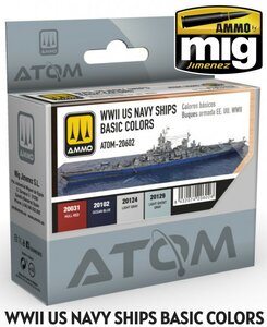 ATOM | WWII US NAVY SHIPS BASIC COLORS 4 STUKS | 20 ML