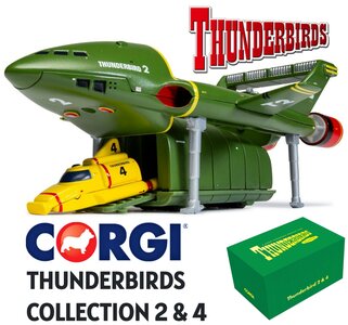 CORGI | THUNDERBIRDS F.A.B. COLLECTION THUNDERBIRD 2 & 4 CLASSIC TV SERIES 60 YEARS | 1:500