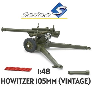 SOLIDO | HOWITZER 105MM GREEN CAMO 1945 (VINTAGE) | 1:48