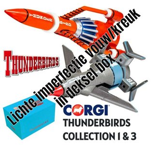 CORGI | LICHTBESCHADIGDE BOX! THUNDERBIRDS F.A.B. COLLECTION THUNDERBIRD 1 EN 3 CLASSIC TV SERIES 60 YEARS | 1:373/480