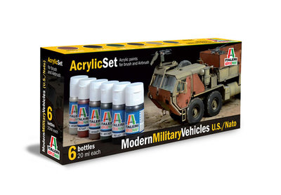 ITALERI - ACRYLIC VERF SET 'MODERN MILITARY VEHICLES US/NATO' - 20ML